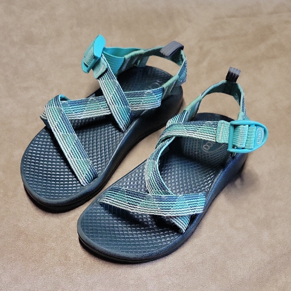 Chaco Teal Strappy Sandals Size youth 13